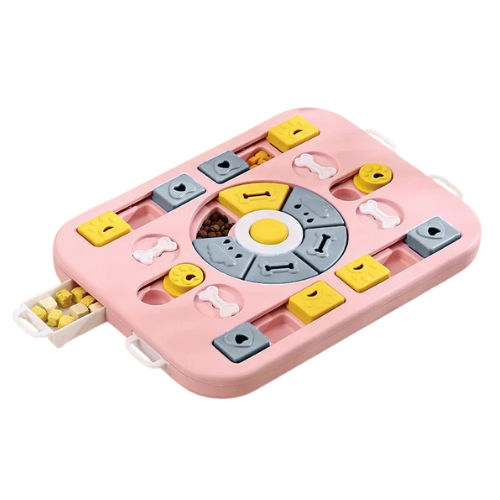 Puzzle Rectangle Expert Chien 🧠 Rose/Bleu - Stimulation Avancée