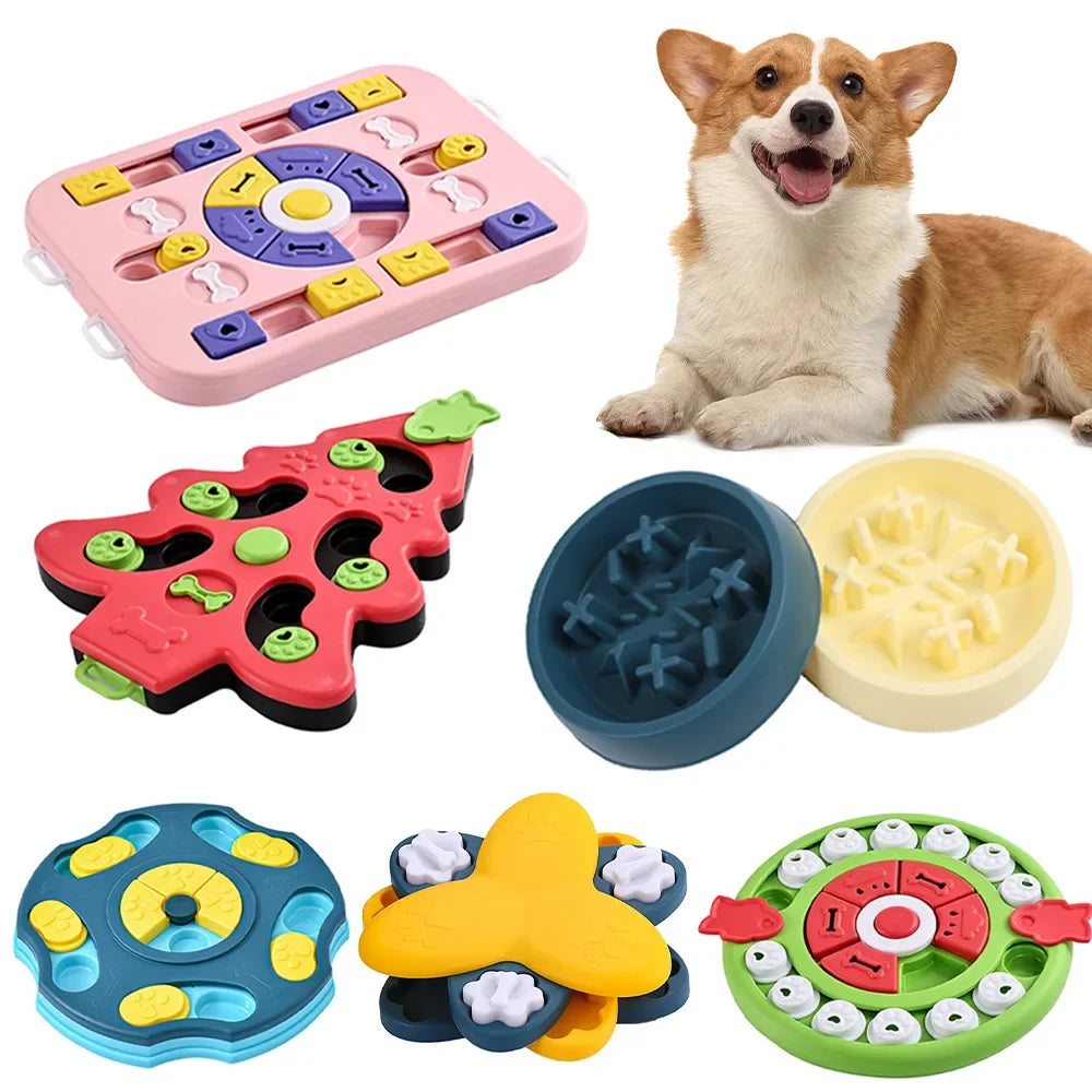 Puzzle Rectangle Expert Chien 🧠 Rose/Bleu - Stimulation Avancée