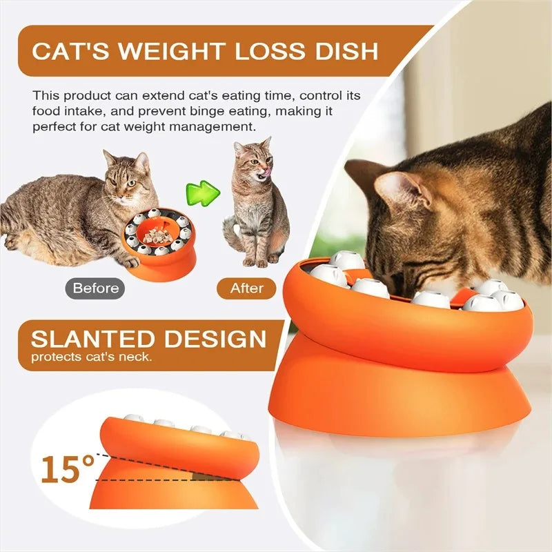 Gamelle Anti-Glouton Chat 🐾 Réduit Vitesse x10 + Santé