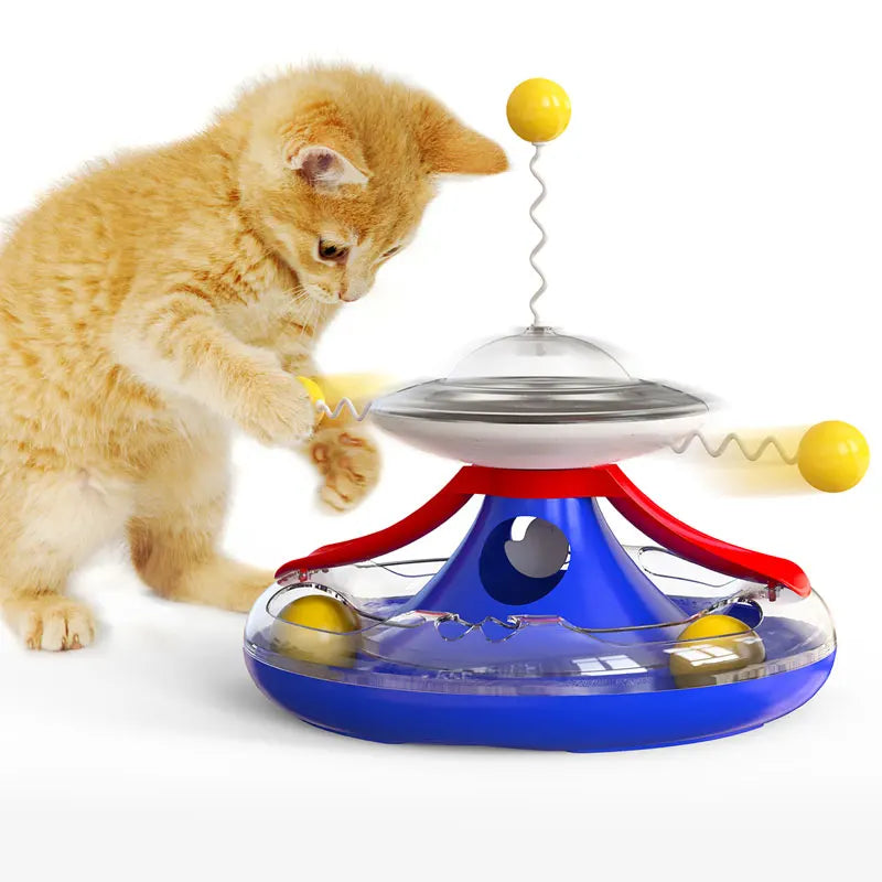 Jouet Multifonction Chat 🧠 Stimulation QI + Distributeur | 30cm