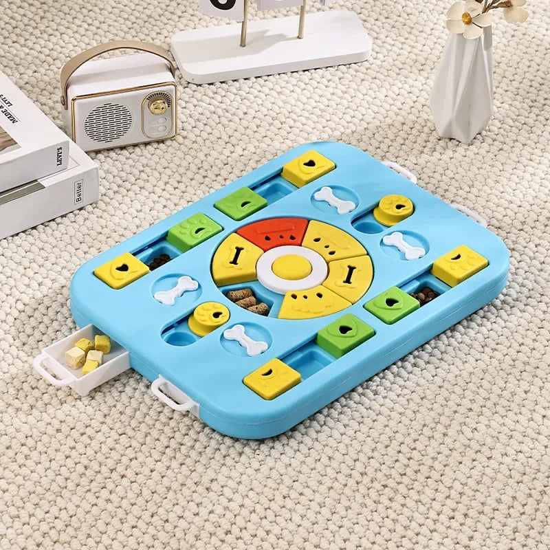 Puzzle Rectangle Expert Chien 🧠 Rose/Bleu - Stimulation Avancée