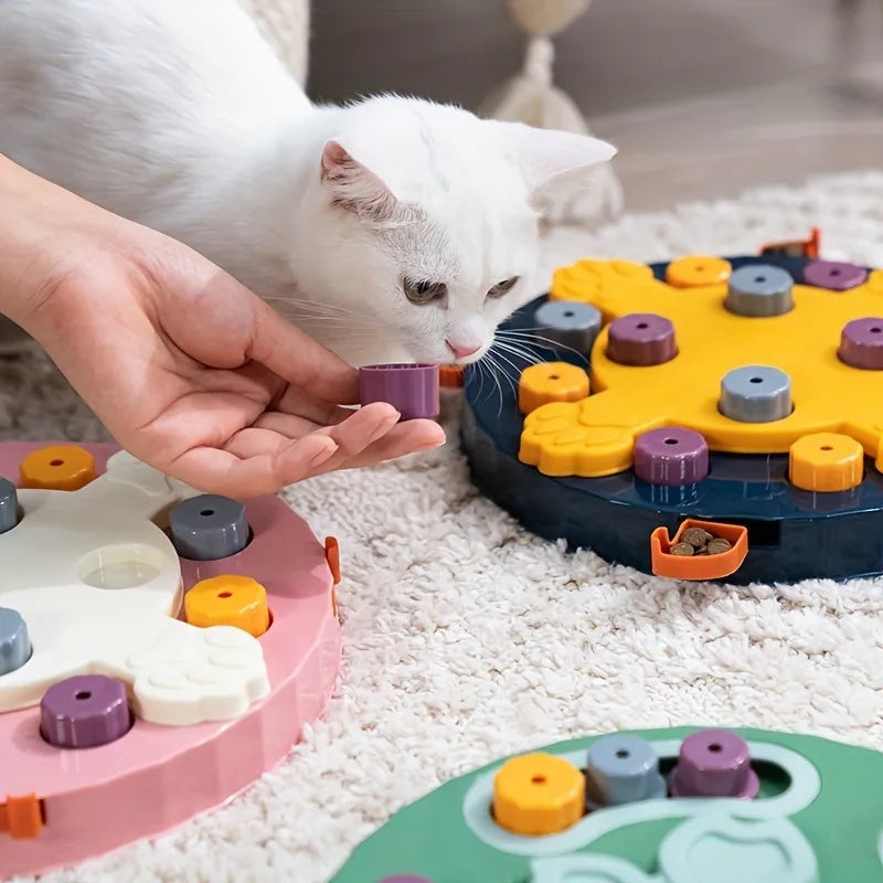Puzzle Anti-Glouton Interactif 🐾 Stimule QI + Santé | Chat/Chien