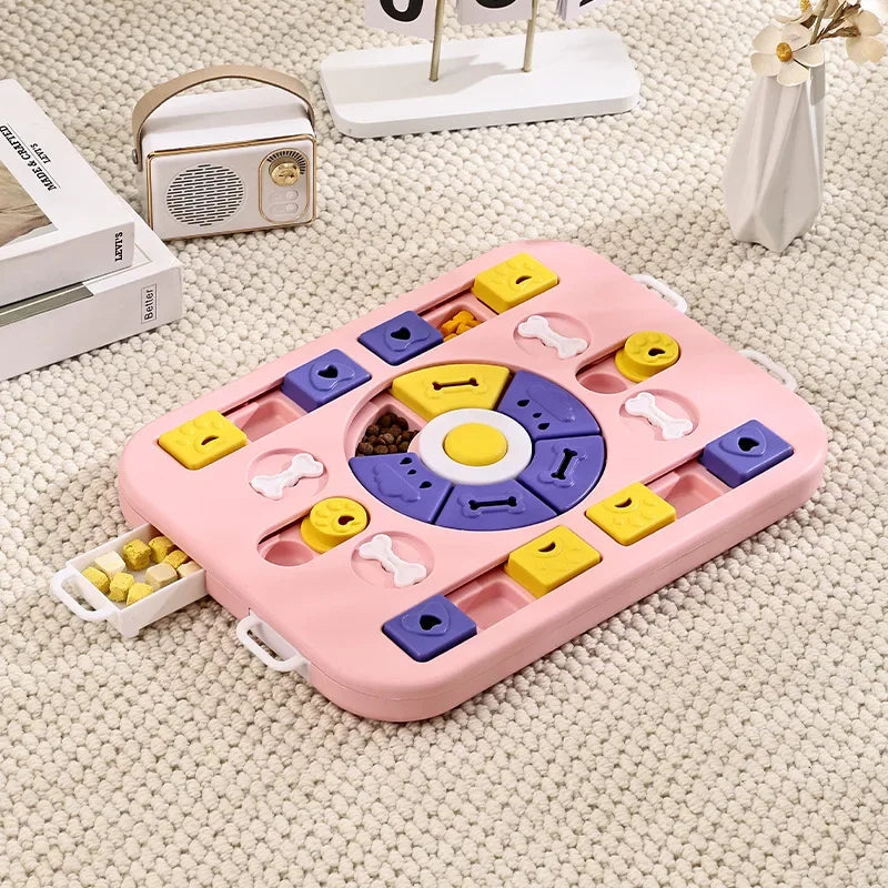 Puzzle Rectangle Expert Chien 🧠 Rose/Bleu - Stimulation Avancée