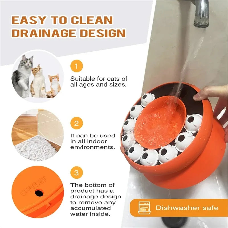 Gamelle Anti-Glouton Chat 🐾 Réduit Vitesse x10 + Santé